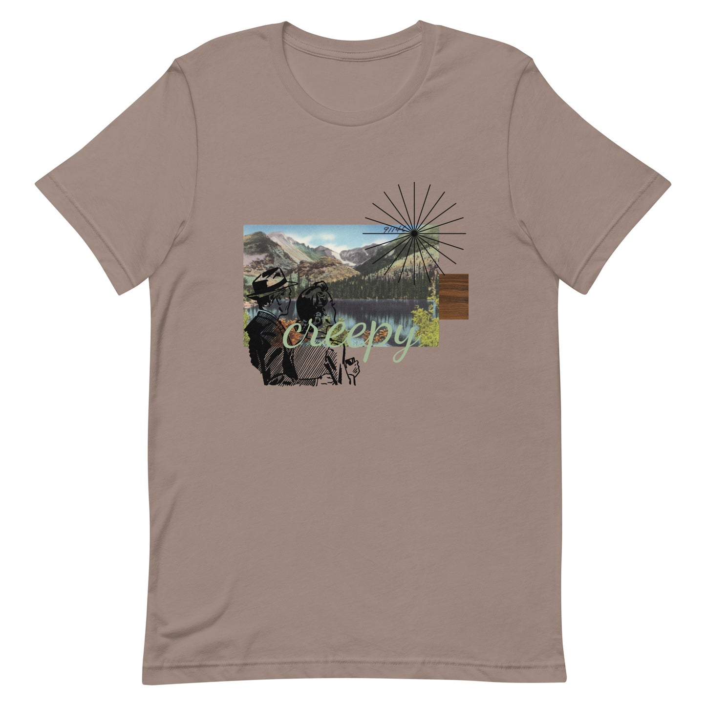 Vintage Mountain Lake Postcard Unisex t-shirt