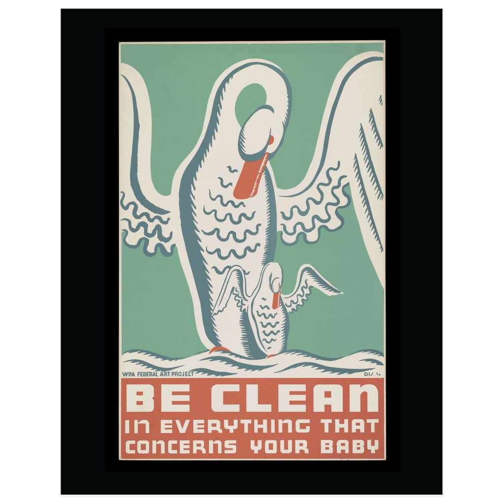 Be Clean Vintage Public Health print