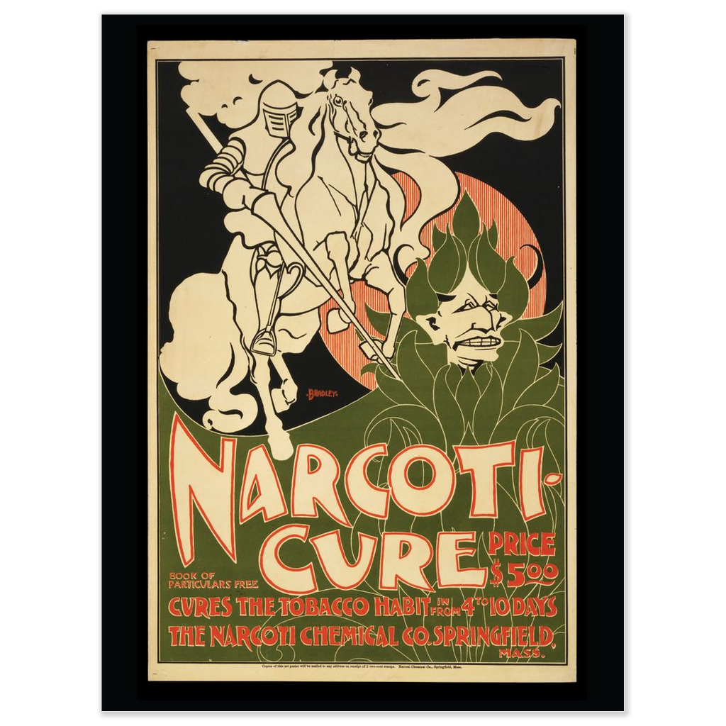 Narcoti-Cure Vintage Public Health print