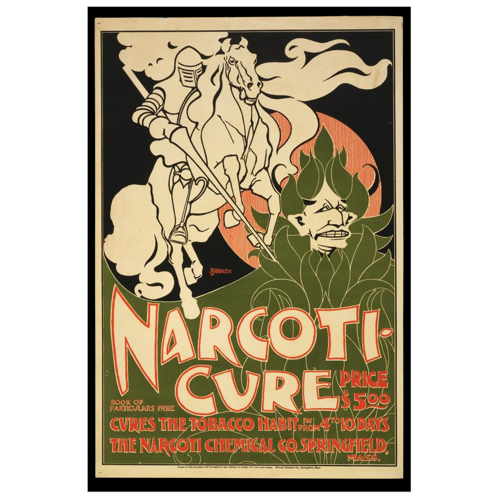 Narcoti-Cure Vintage Public Health print