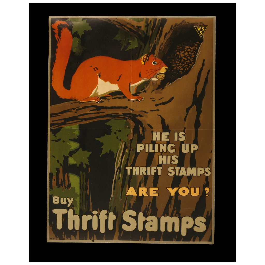 Buy Thrift Stamps Beaver vintage poster