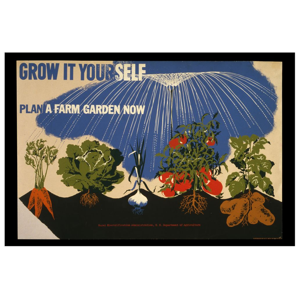 Grow It Yourself Garden vintage print