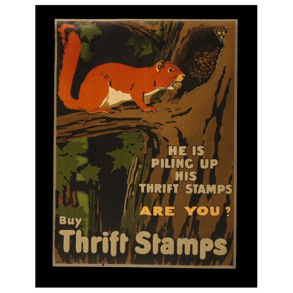 Buy Thrift Stamps Beaver vintage poster