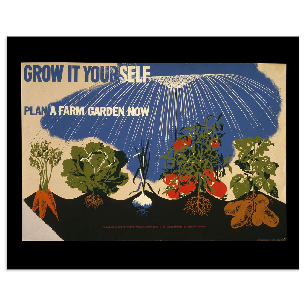 Grow It Yourself Garden vintage print