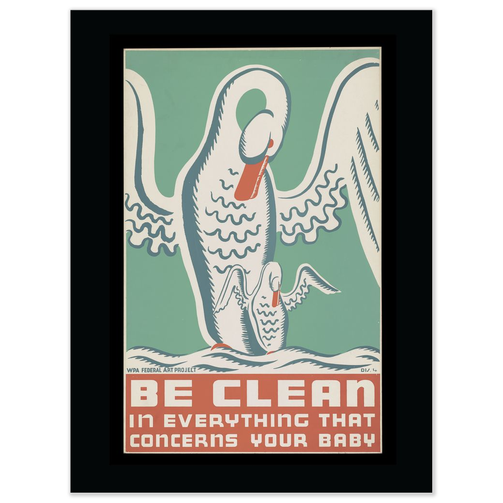 Be Clean Vintage Public Health print