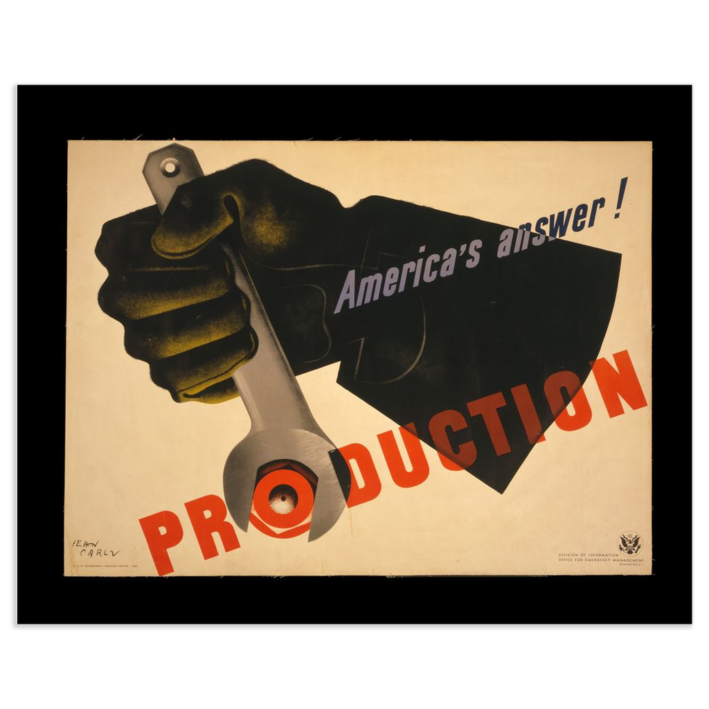 America's Power! Production vintage propaganda print