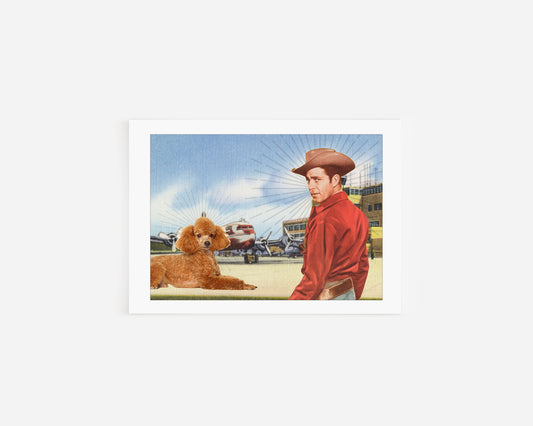 Howdy Ho Airport Poodle Postcard