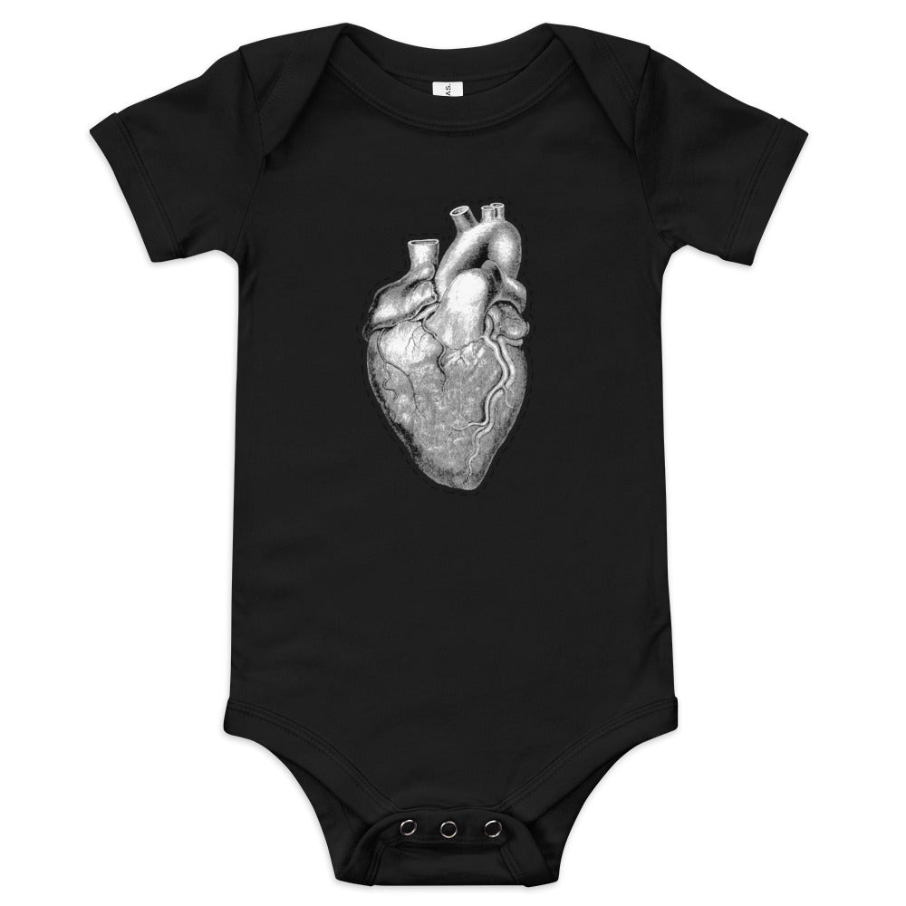 Vintage Heart Illustration Onesie