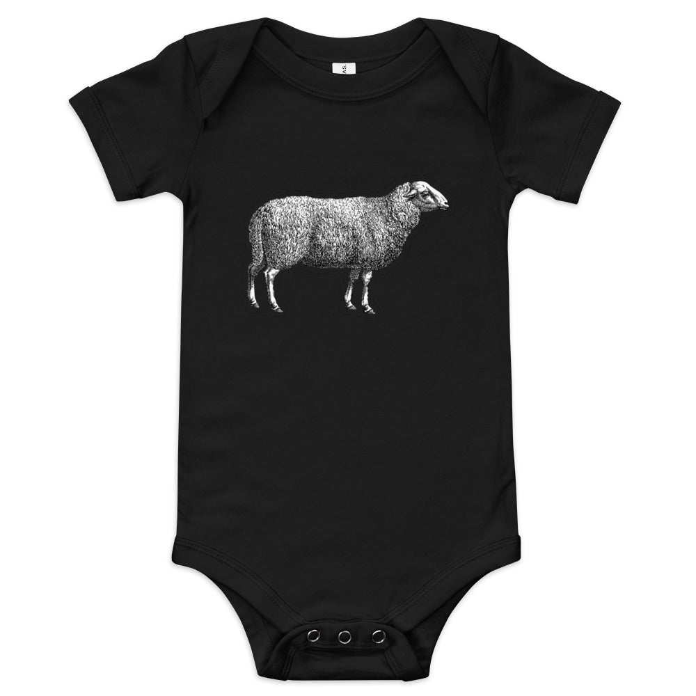 Vintage Sheep Illustration Onesie