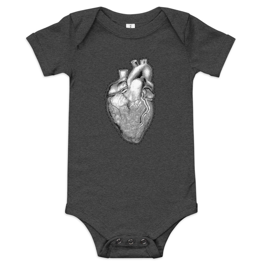 Vintage Heart Illustration Onesie