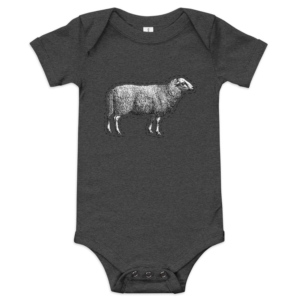 Vintage Sheep Illustration Onesie