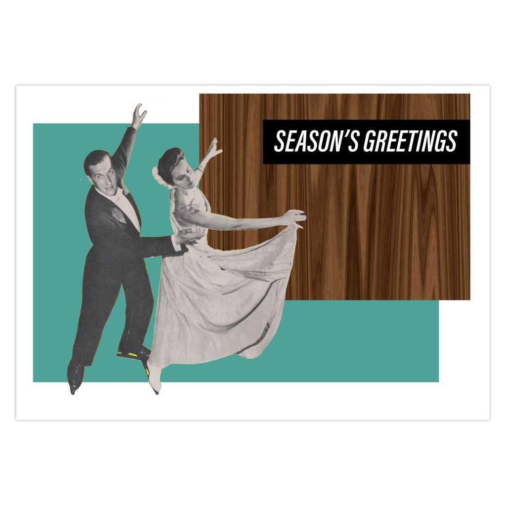 Retro Ice Capades Season's Greetings Cards