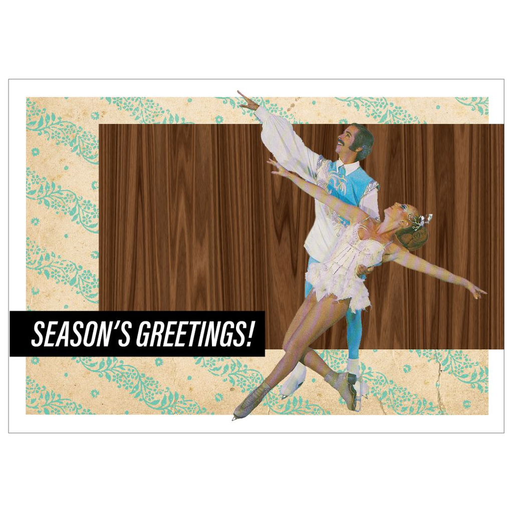 Vintage Season's Greetings Ice Capades Postcards