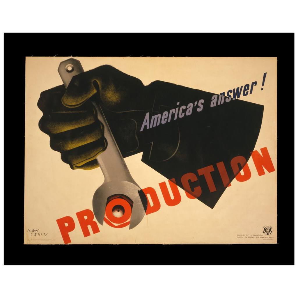 America's Power! Production vintage propaganda print