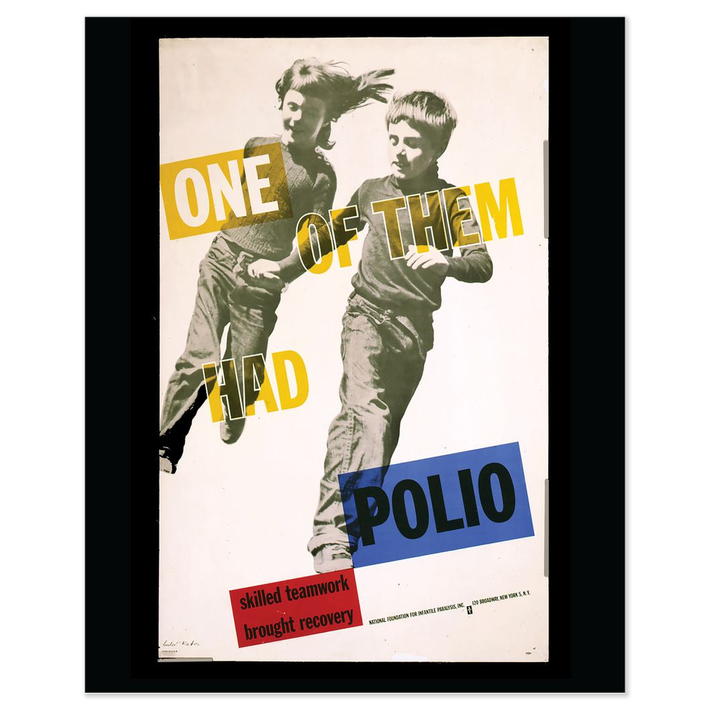 One Of Them Had Polio Vintage Public Health Print