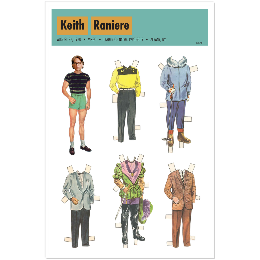 Small Cult Leader Paper Doll Sticker Sheets - 5 pg variety pack A