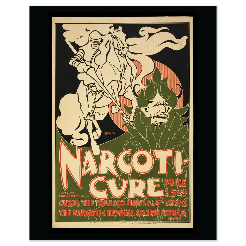 Narcoti-Cure Vintage Public Health print