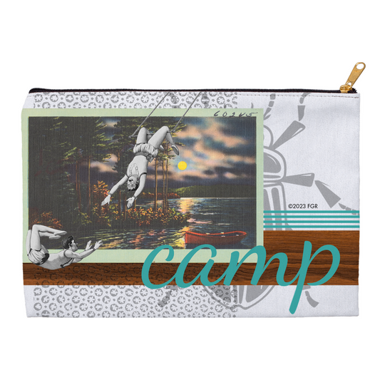 Vintage Trapeze Artist Camp Accessory Pouch