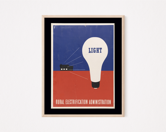 "Light" Vintage WPA Rural Electrification print