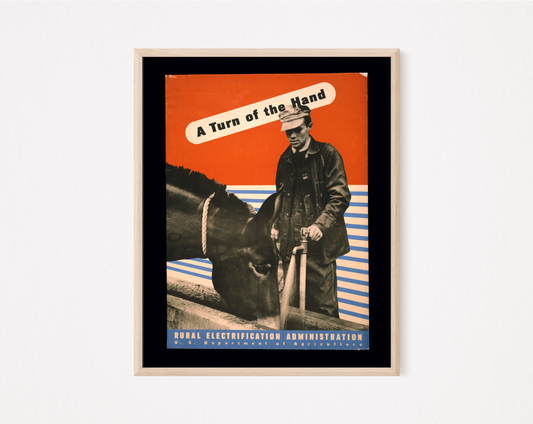 "A Turn Of The Hand" Vintage WPA Rural Electrification print