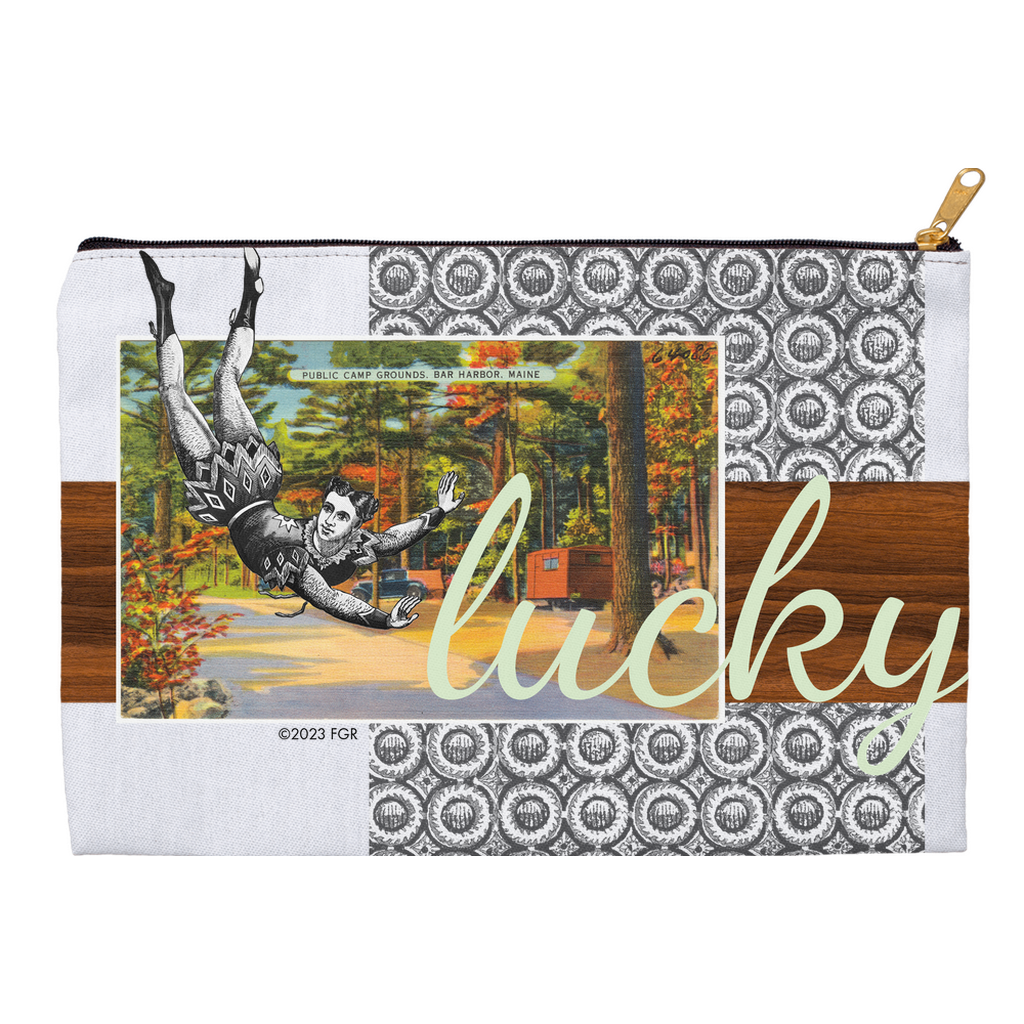 Vintage Trapeze Artist Lucky Accessory Pouch