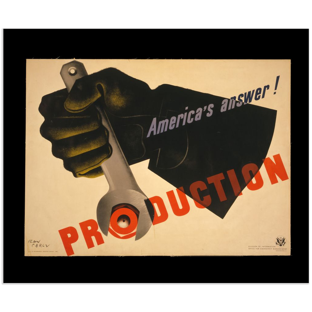 America's Power! Production vintage propaganda print