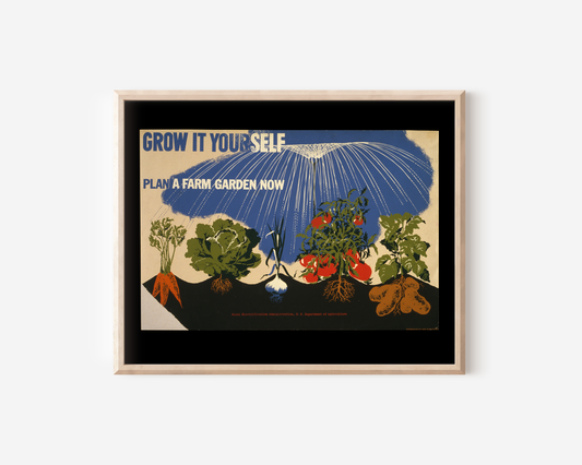 Grow It Yourself Garden vintage print