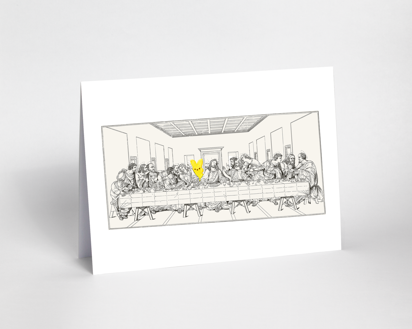 Last Supper Peeps Blank Greeting Card