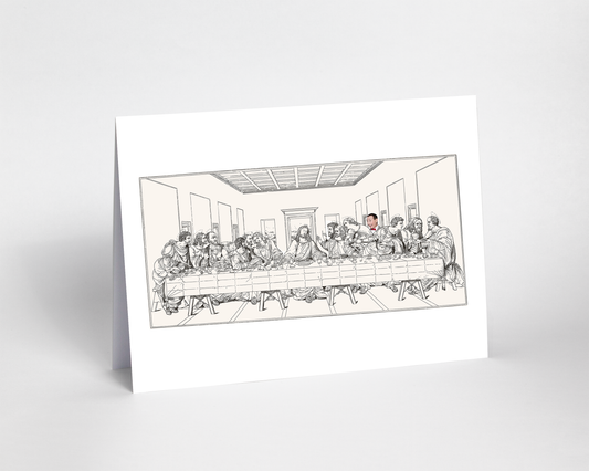 Pee Wee Last Supper blank greeting cards