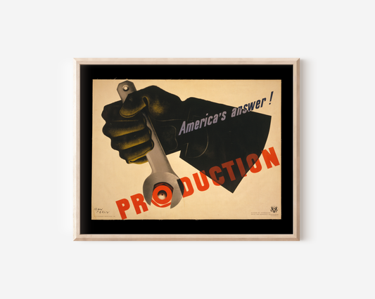 America's Power! Production vintage propaganda print