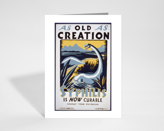 Syphilis: As Old As Creation blank greeting cards