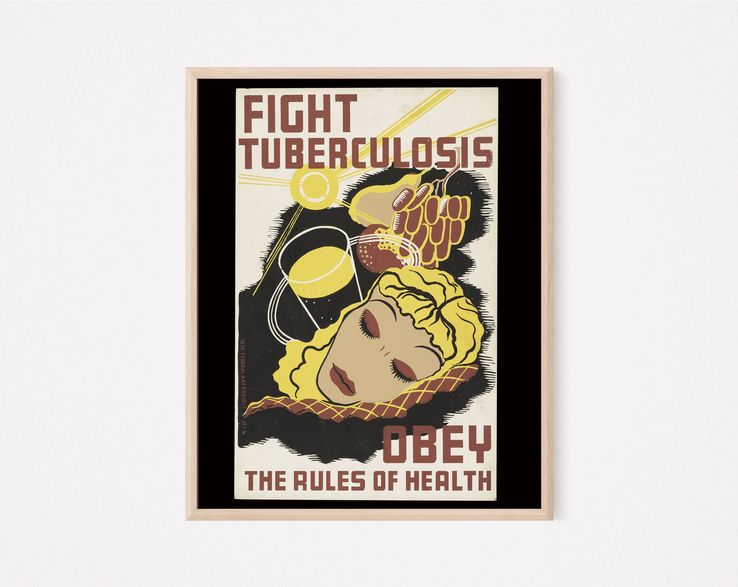 Fight Tuberculosis: Obey The Rules of Health Vintage Public Health print