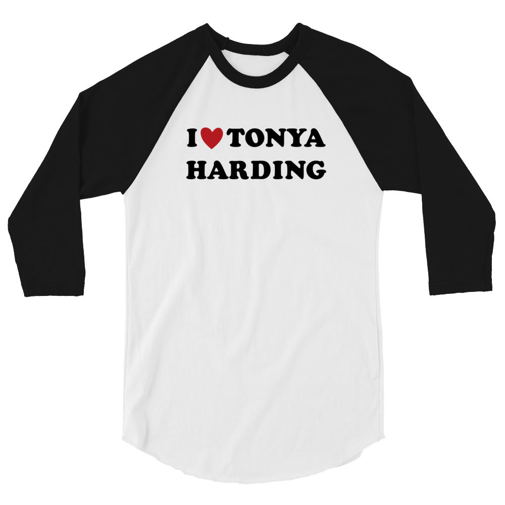 I Heart Tonya Harding 3/4 sleeve unisex baseball shirt