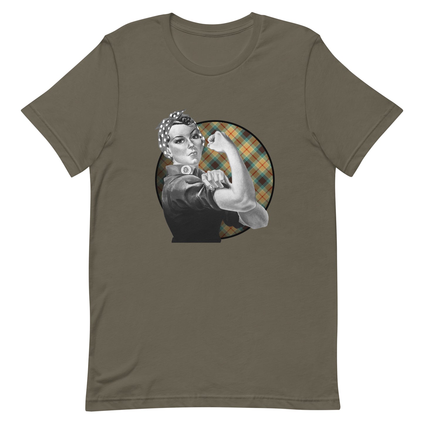 Rosie the Riveter Plaid Unisex t-shirt