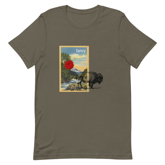 Fancy Buffalo Vintage Postcard t-shirt