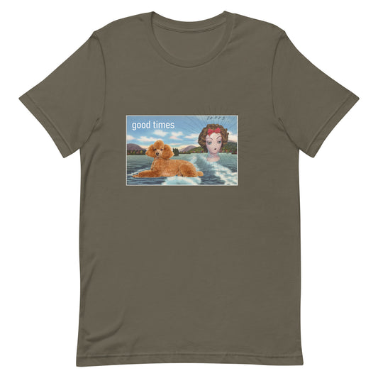 Good Times Vintage Postcard t-shirt