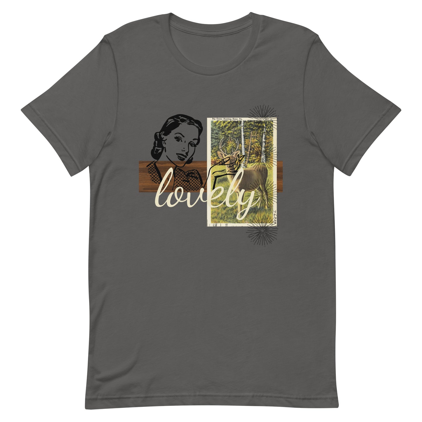 Vintage Postcard Lovely Fawn Unisex t-shirt