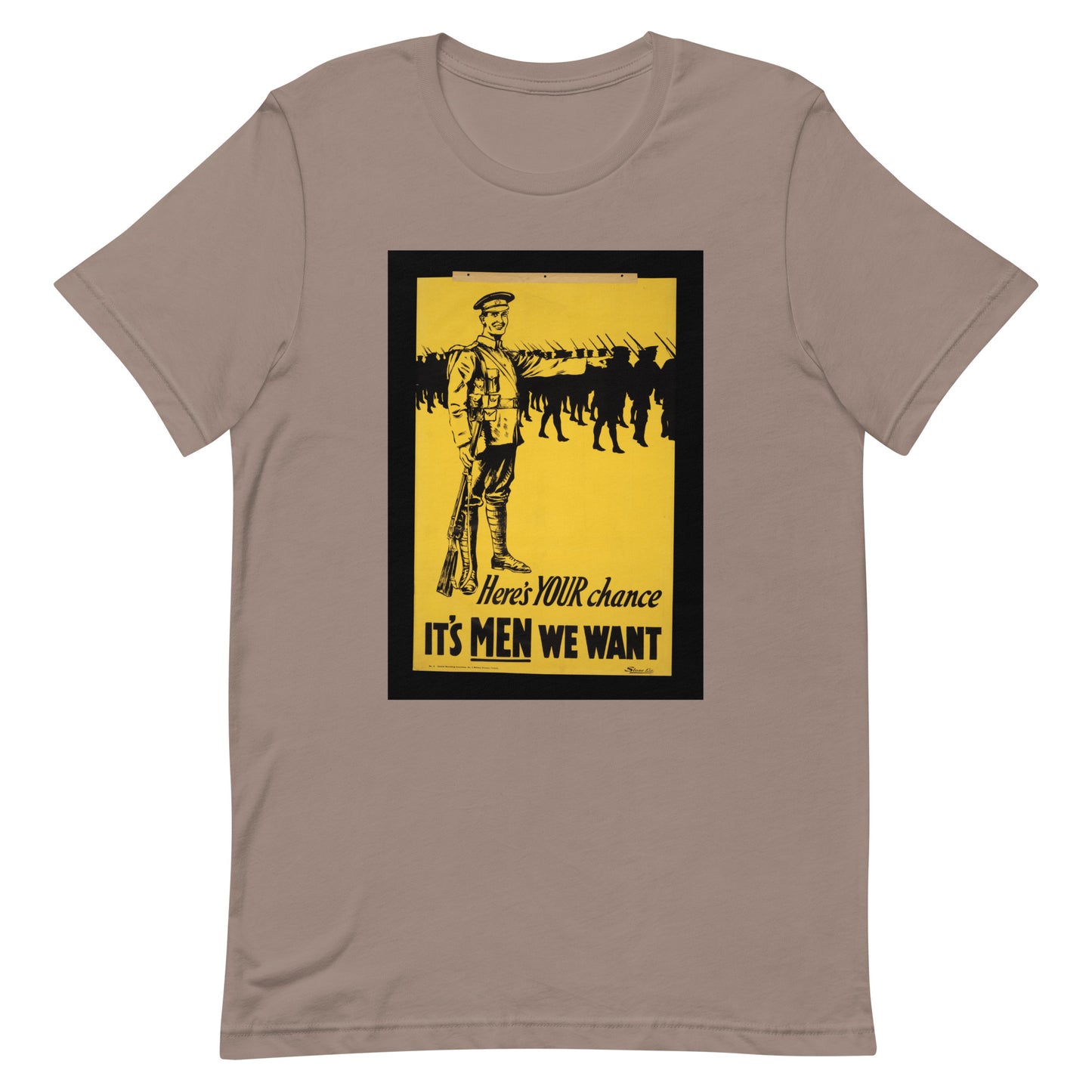 It's Men We Want vintage military recruiting poster unisex t-shirt