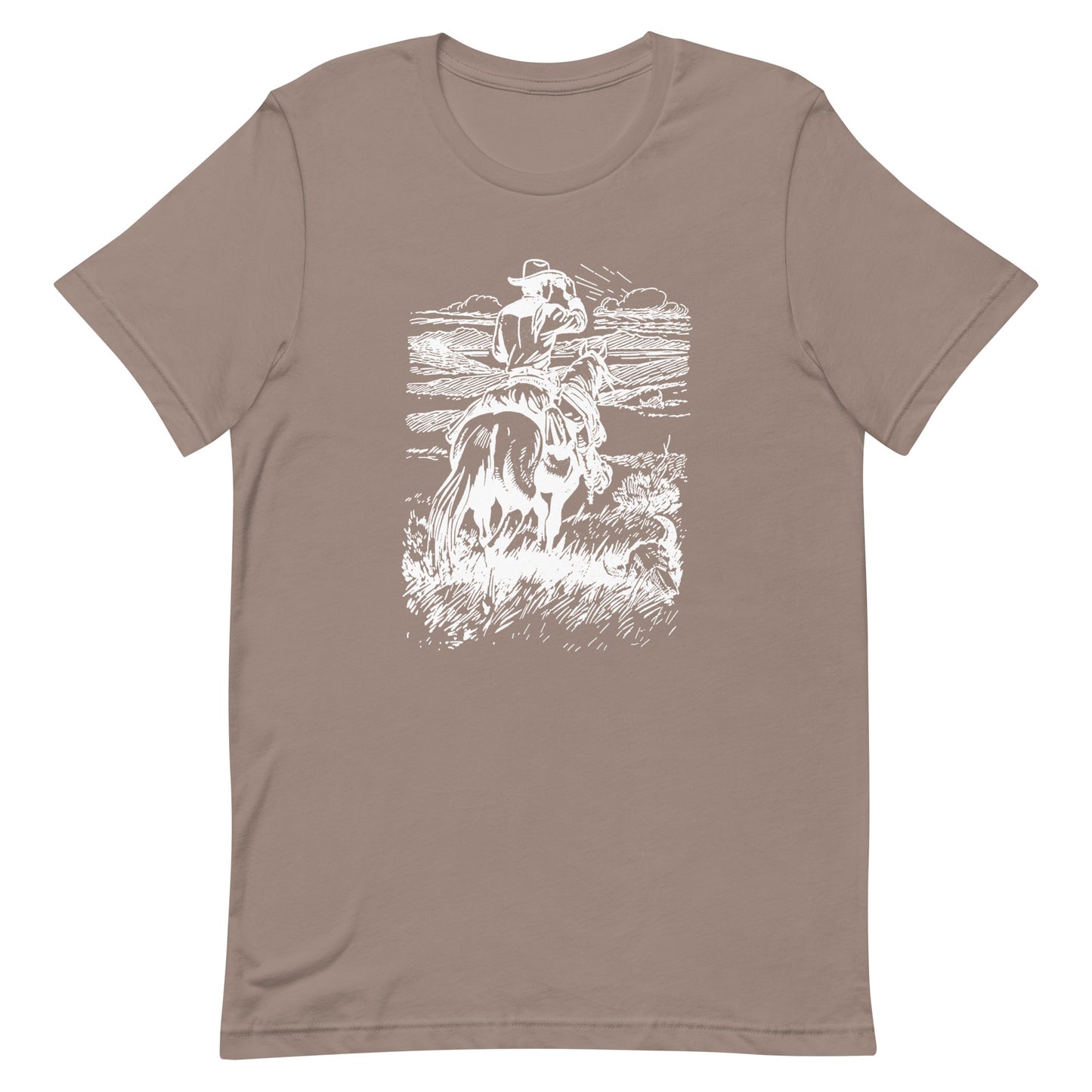 Vintage Cowboy Gazing Into The Vista unisex t-shirt