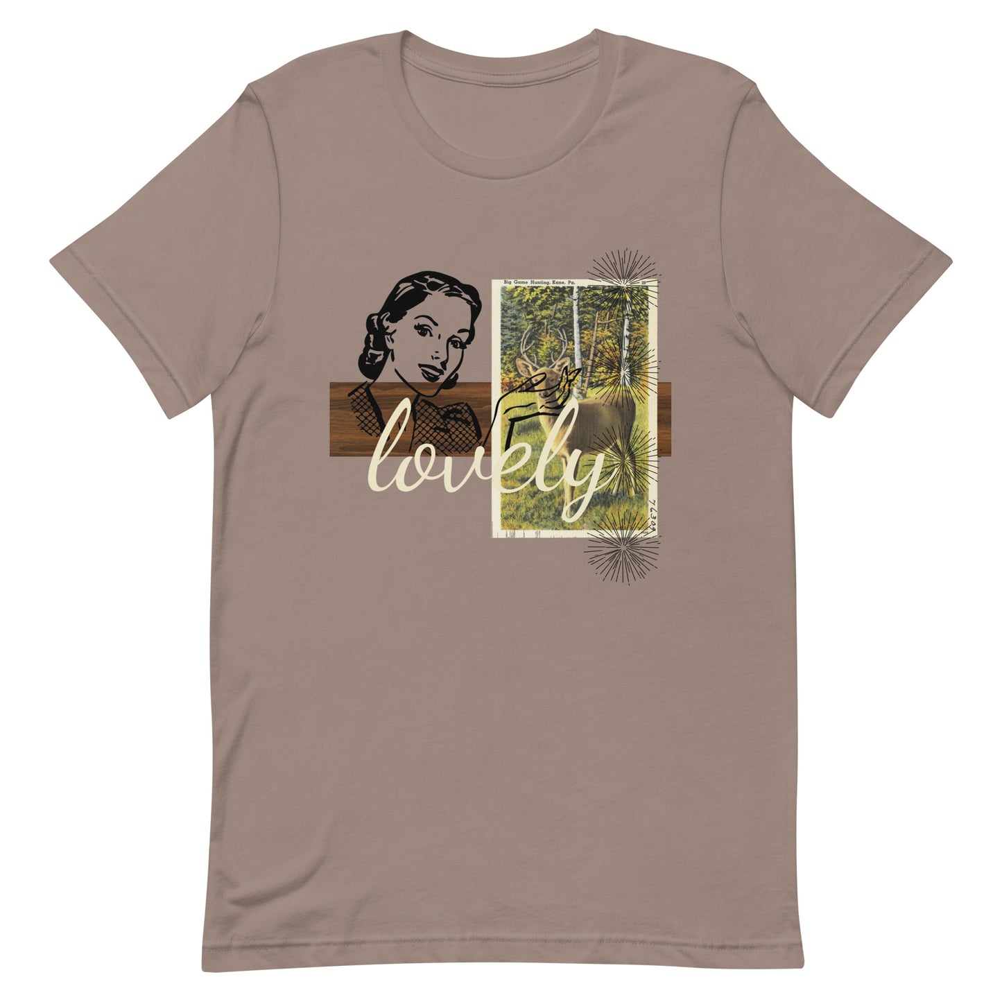 Vintage Postcard Lovely Fawn Unisex t-shirt