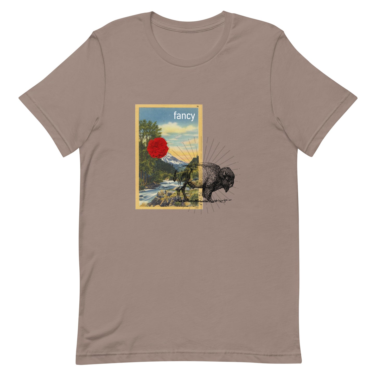 Fancy Buffalo Vintage Postcard t-shirt