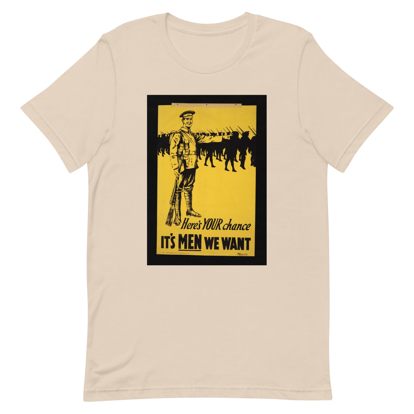 It's Men We Want vintage military recruiting poster unisex t-shirt