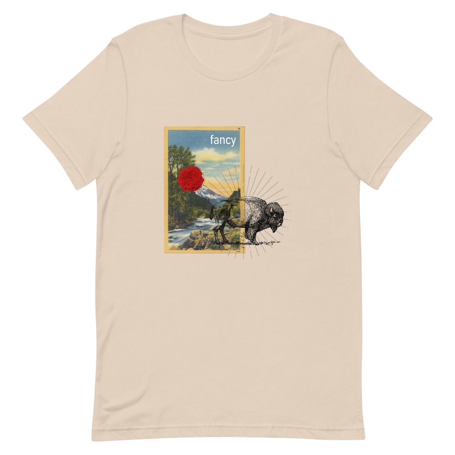 Fancy Buffalo Vintage Postcard t-shirt