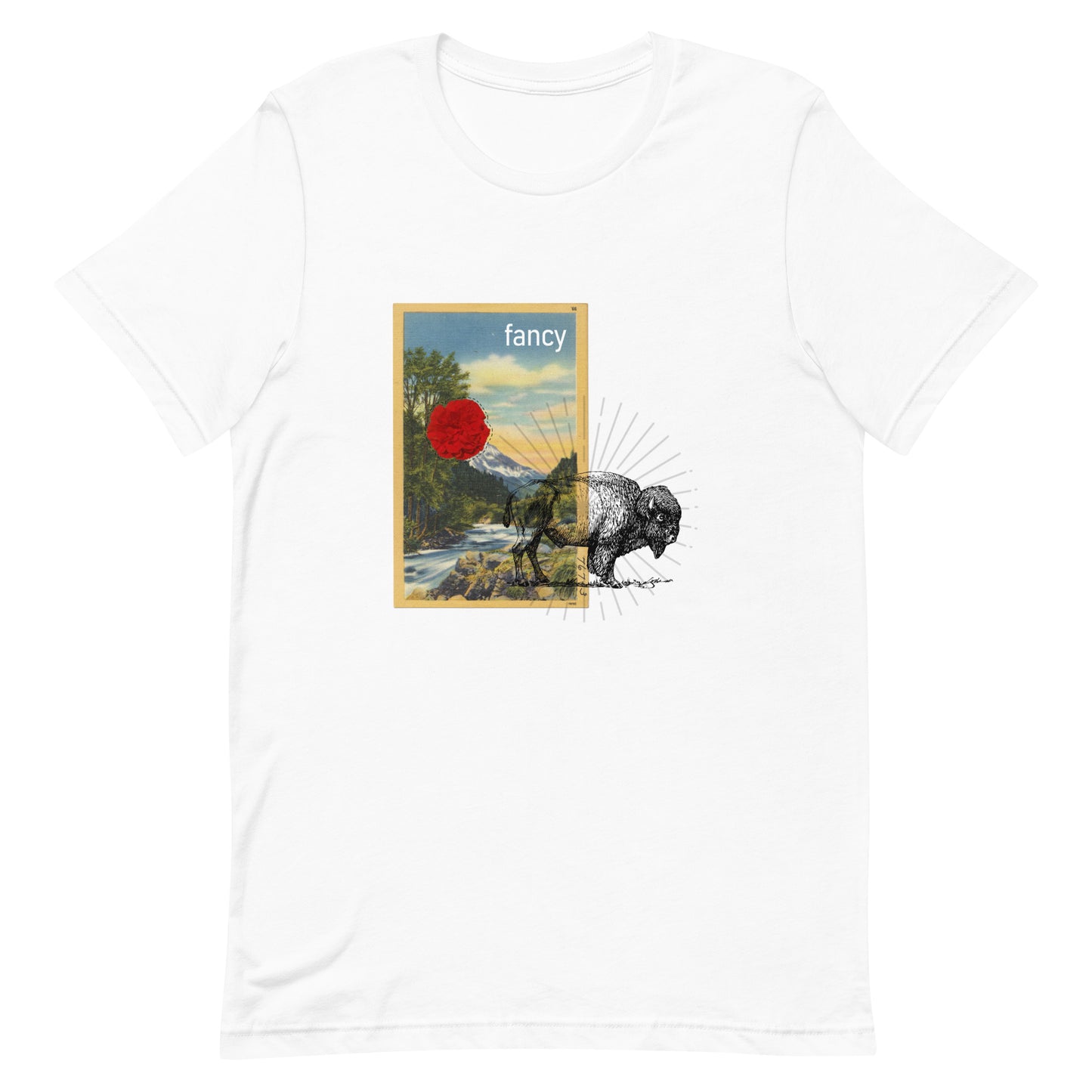 Fancy Buffalo Vintage Postcard t-shirt