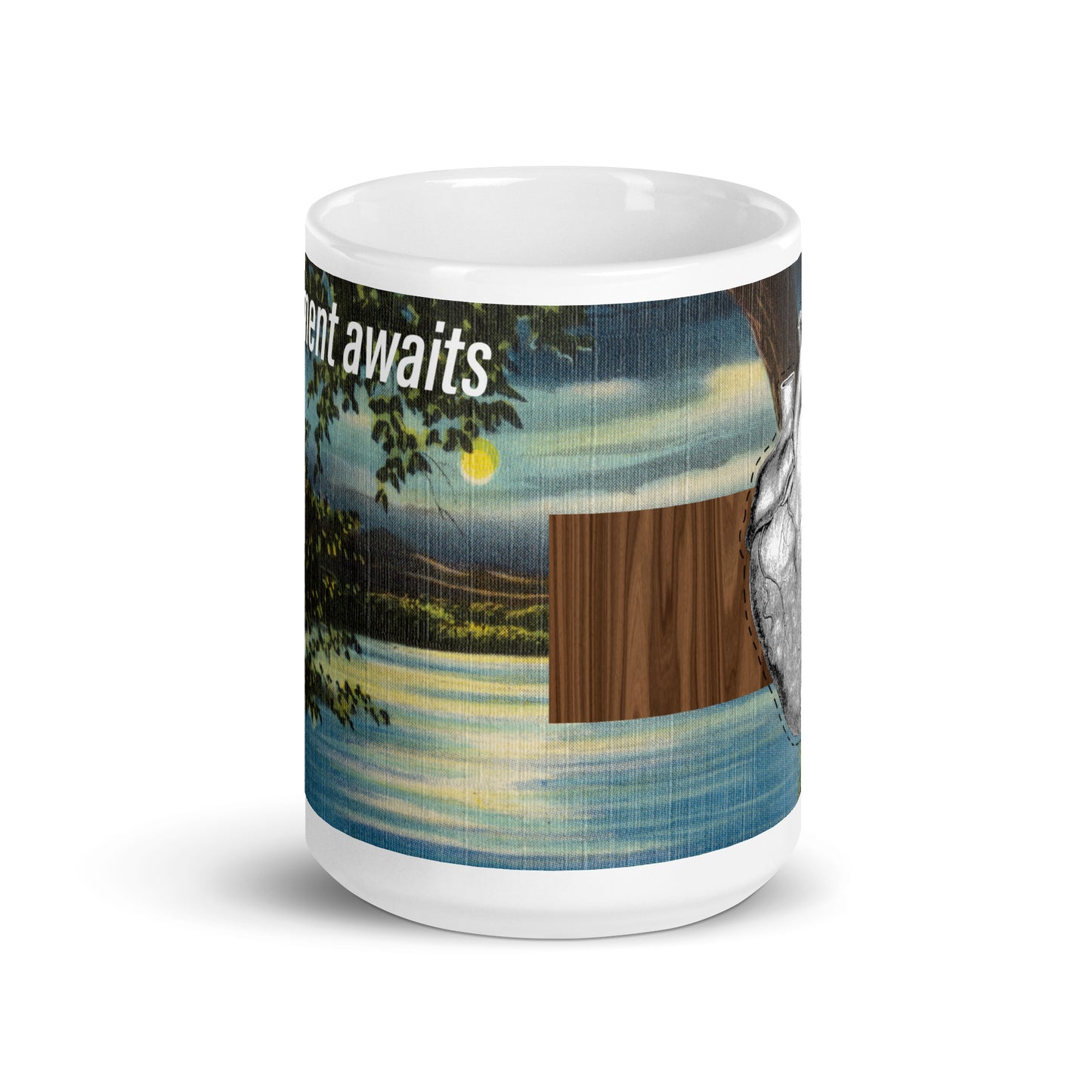 Enchantment Awaits Vintage Postcard 15 oz mug