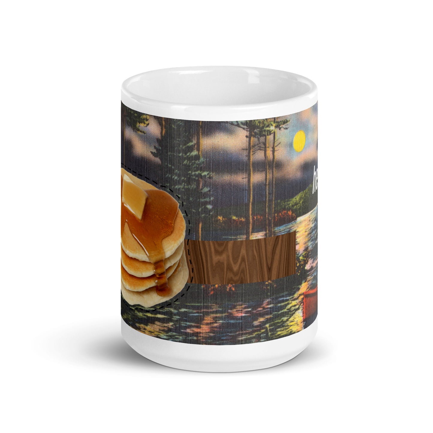 Hello There Flapjacks Vintage Postcard 15 oz mug