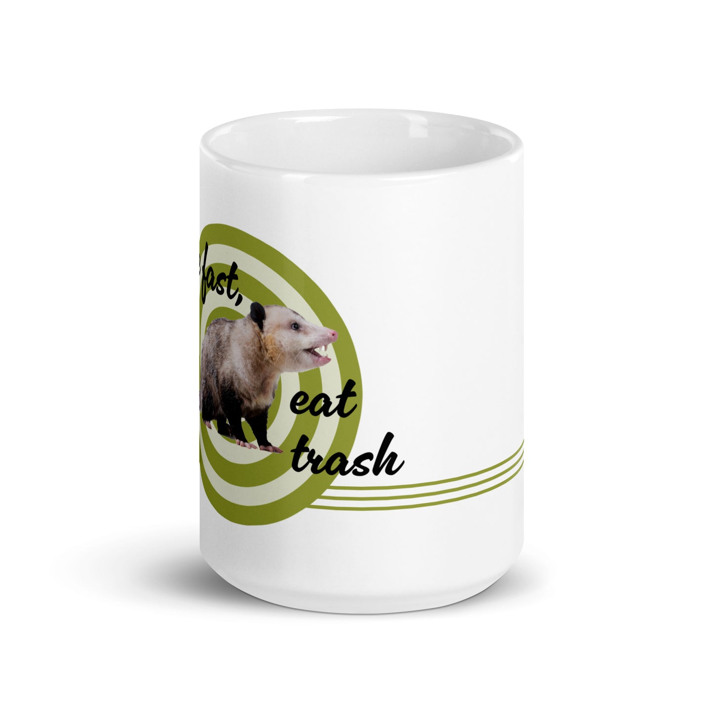 Live Fast, Eat Trash Opossum 15 oz mug