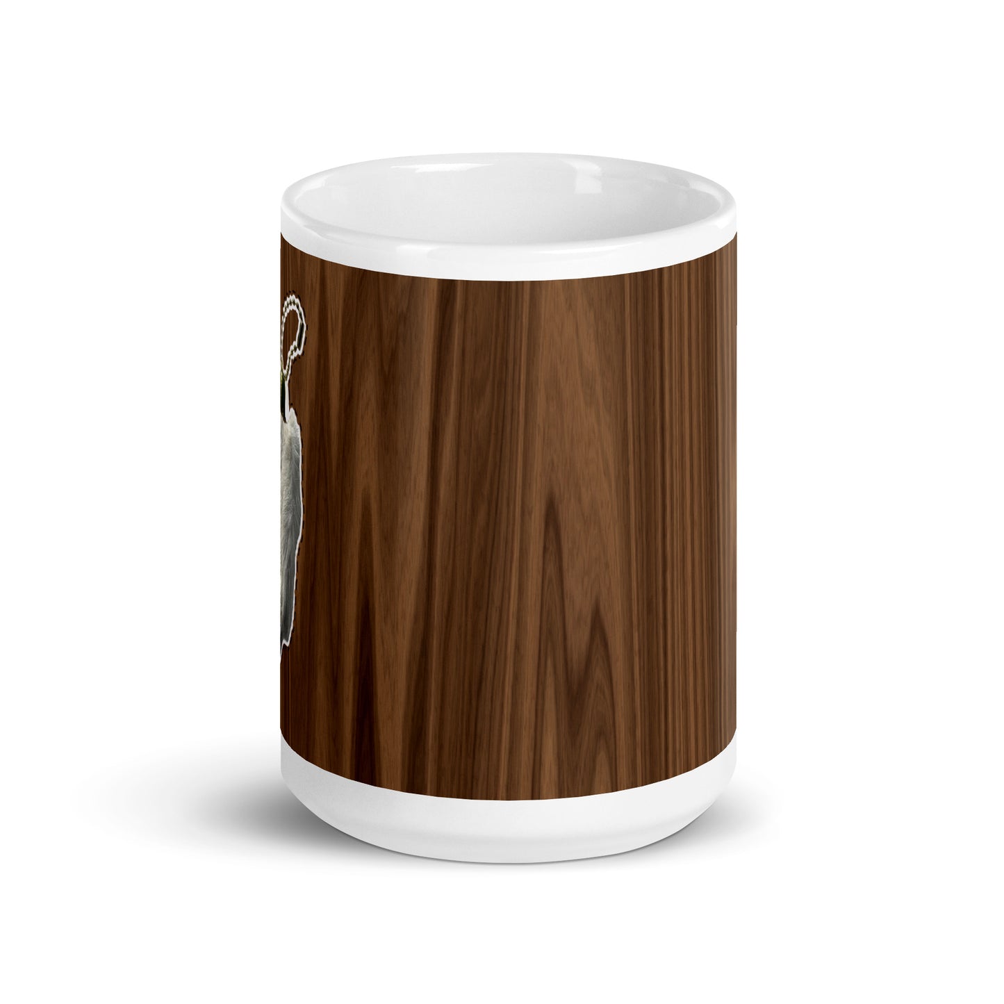 Lucky Rabbit's Foot and Wood Grain 15 oz mug