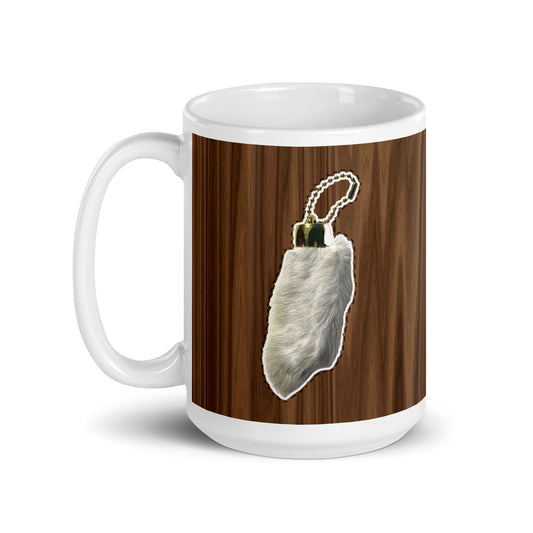 Lucky Rabbit's Foot and Wood Grain 15 oz mug