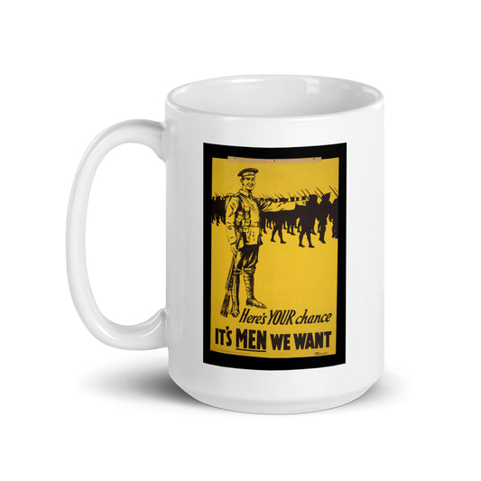 It's Men We Want coffee mug